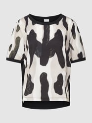Blusenshirt mit Allover-Muster von Sportalm Grau / Schwarz - 35