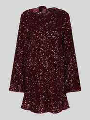 Paillettenkleid mit Rückenausschnitt Modell 'PCKAMMY' von PIECES Bordeaux - 48