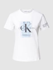 T-Shirt mit Label-Print von Calvin Klein Jeans Weiß - 36