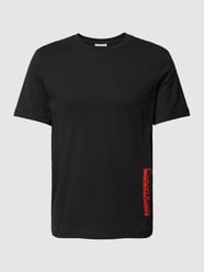 T-shirt z bawełny z detalem z logo od CK Calvin Klein Czarny - 6