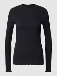 Shirt met lange mouwen met streepmotief van edc By Esprit Grijs / zwart - 25