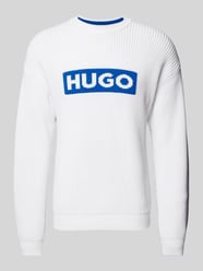 Strickpullover mit Logo-Stitching Modell 'Seylo' von Hugo Blue Weiß - 22