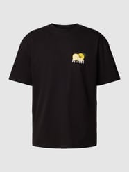 Oversized T-Shirt mit Motiv-Print Modell 'Plaxton' von Pegador Schwarz - 48