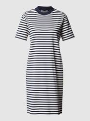 Jerseykleid mit Streifenmuster von BOSS Orange Blau / Türkis - 38