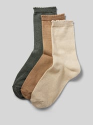 Socken aus Bio-Baumwoll-Mix Modell 'SEBBY' von Pieces Gelb - 45