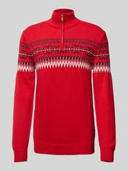 Gebreide pullover met opstaande kraag van MCNEAL Rood - 1