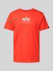 T-Shirt mit Label-Print von Alpha Industries Orange - 5