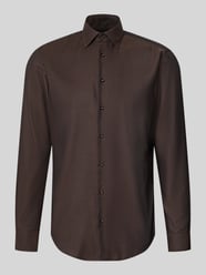 Regular Fit Business-Hemd mit Strukturmuster und Kentkragen von Christian Berg Men - 21