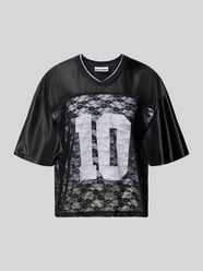 Sportowy trykot z koronki z elementami nadruku od REVIEW - 11