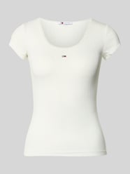 Slim fit shirt met ribstructuur van Tommy Jeans - 40