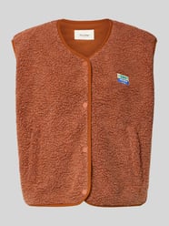 Relaxed Fit Weste aus Teddyfell Modell 'Hoktown' von American Vintage Orange - 9