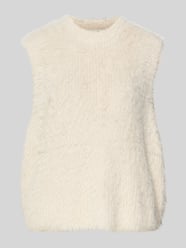 Pullunder aus Effektgarn mit Rundhalsausschnitt von Christian Berg Woman Beige - 9