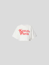 Cropped T-Shirt mit Label-Print von Kenzo Beige - 5