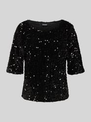 Regular Fit T-Shirt mit Paillettenbesatz Modell 'KAM' von PIECES - 1