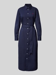 Hemdblusenkleid mit Logo-Stitching Modell 'CORY' von Polo Ralph Lauren Blau - 42