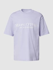 T-shirt met logostitching van Marc O'Polo Paars - 47