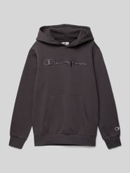 Hoodie mit Label-Stitching von CHAMPION Grau - 42