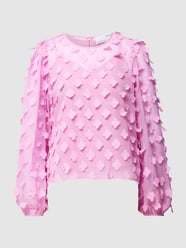 Blusenshirt mit Allover-Zierbesatz Modell 'KYSHA' von Selected Femme Pink - 41