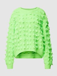 Strickpullover mit Fransen von Oui Grün - 45