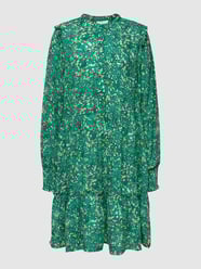Knielanges Kleid mit floralem Muster Modell 'Adney' von FREE/QUENT Grün - 43