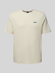 T-Shirt mit Label-Stitching von BOSS Beige - 34