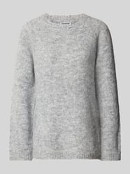 Gebreide pullover met ribboorden, model 'SUTTON' van Noisy May Grijs / zwart - 23