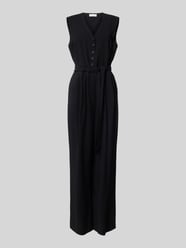 Jumpsuit mit V-Ausschnitt Modell 'Asana' von MSCH Copenhagen Schwarz - 45