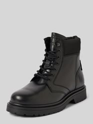 Schnürboots aus Leder mit Label-Detail Modell 'LACE UP' von Tommy Jeans Schwarz - 3