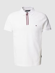 Poloshirt mit Label-Stitching von Tommy Hilfiger Weiß - 1