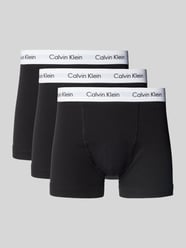 Trunks mit Label-Bund im 3er-Pack von Calvin Klein Underwear Schwarz - 42