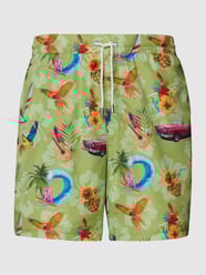 Badehose mit Label-Patch von Guess Grün - 28