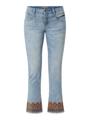 Shaped fit jeans met stretch, model 'Bolette' van Cream Blauw / turquoise - 35