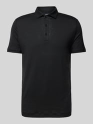Regular Fit Poloshirt aus Leinen-Elasthan-Mix von OLYMP Level Five Schwarz - 30