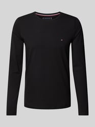 Regular Fit Longsleeve aus Viskose mit Label-Stitching von Tommy Hilfiger Schwarz - 17