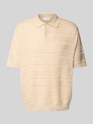 Relaxed Fit Poloshirt aus reiner Baumwolle Modell 'FOAM' von SELECTED HOMME Beige - 38