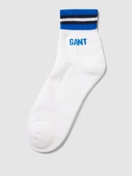 Socken mit Kontraststreifen Modell 'ANKLE SPORT SOCKS' von Gant Weiß - 48