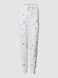 Pyjama-Hose mit Allover-Print von Jake*s Casual Grau - 14