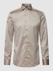 Slim Fit Business-Hemd mit Haifischkragen von Eterna Weiß - 25