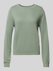 Gebreide pullover met pofmouwen van QS Groen - 41