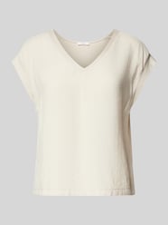 T-Shirt mit V-Ausschnitt Modell 'Saduna' von OPUS Beige - 27