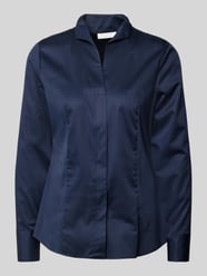 Bluse mit Kelchkragen Modell 'Ruby' von Eterna Blau - 10