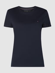 T-Shirt aus Organic Cotton mit Logo-Stickerei von Tommy Hilfiger Blau - 48