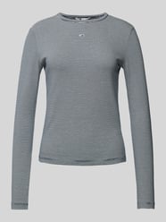 Longsleeve mit Label-Stitching und Rundhalsausschnitt von Tommy Jeans Blau - 28