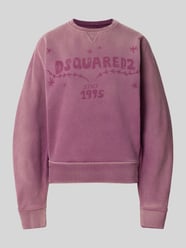 Sweatshirt met labelprint van Dsquared2 Bordeaux - 27