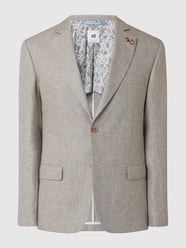 Slim Fit 2-Knopf-Sakko aus Leinenmischung Modell 'Tito' von ATELIER TORINO Beige - 45