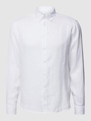 Leinenhemd mit Button-Down-Kragen von Casual Friday Weiß - 18
