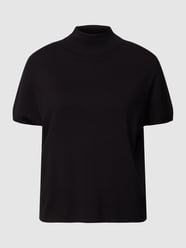 T-shirt in tricotlook van comma Grijs / zwart - 19