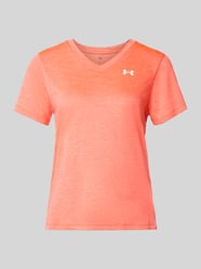 T-shirt z dekoltem w serek i logo od Under Armour - 3