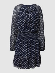 Knielange jurk met volantzoom, model 'ISIDRA' van Lauren Ralph Lauren Blauw / turquoise - 34
