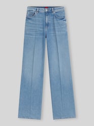 Jeans z szerokimi nogawkami z czystej bawełny z kantami od HUGO - 3